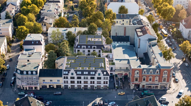 Brale. Bauprojekt Kranoldtplatz Berlin. Vogelperspektive